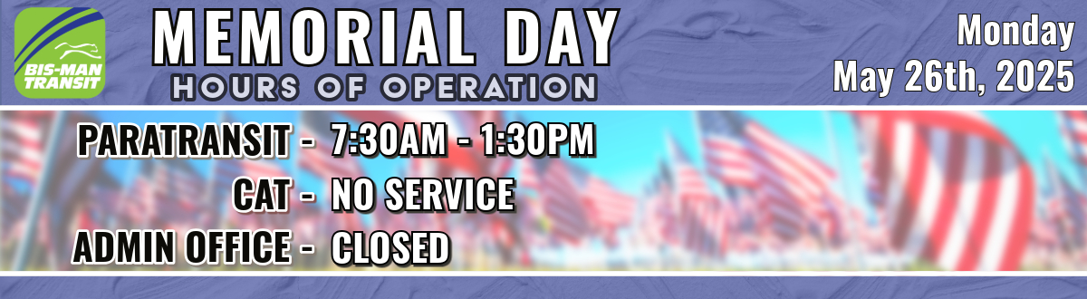 Memorial Day Hours